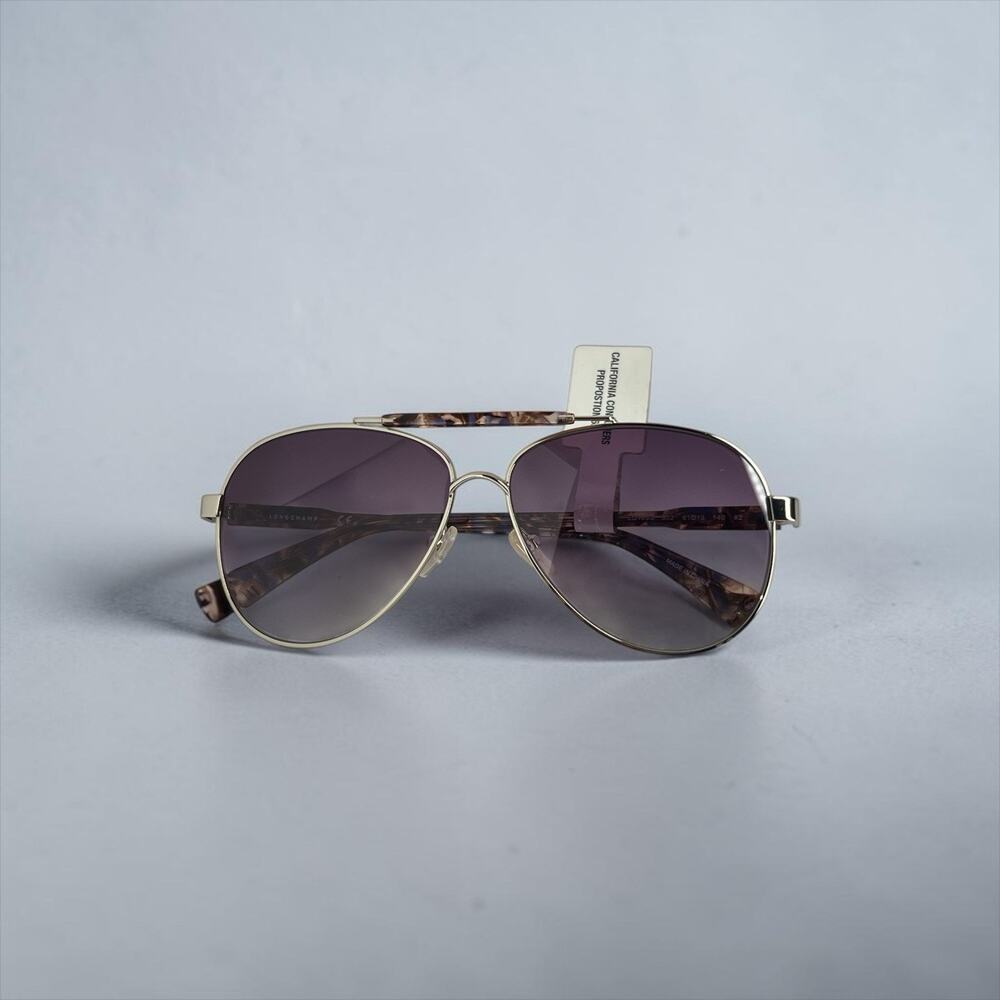 Longchamp LO109S model in a purple tortoise color scheme New No Case